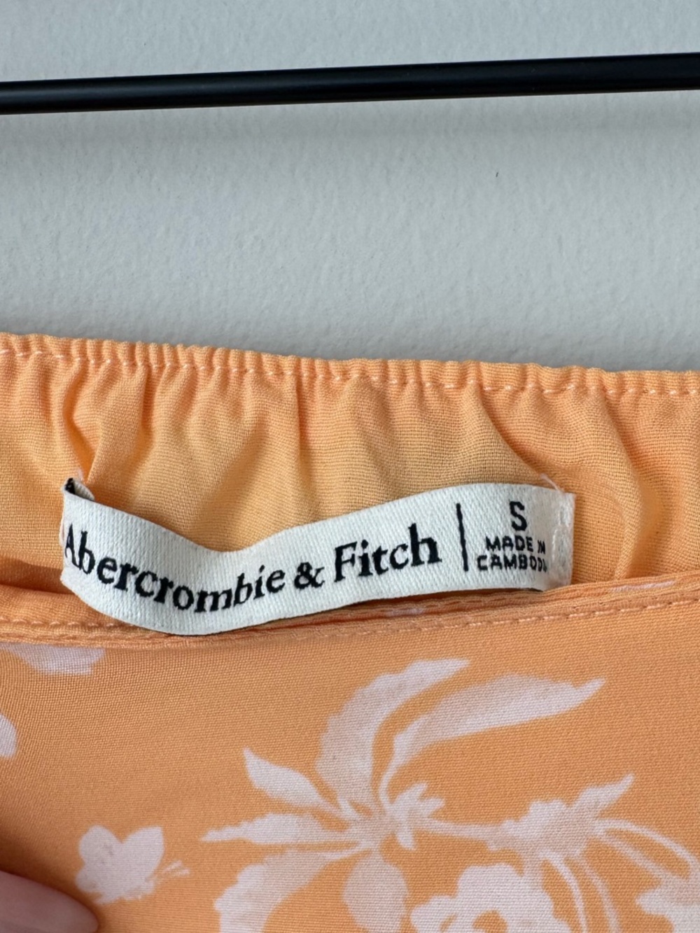 Abercrombie & Fitch Orange Floral Maxi Skirt - Double Lined - Picture 3 of 4